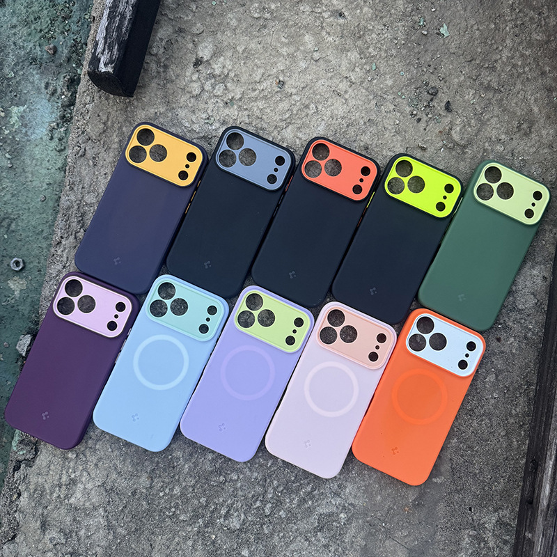 Spigen Is Suitable for Iphone17Promax Mobile Phone Cases, Nanopop Series Magnetic Contrasting Color Ultra-Thin Protective Cases