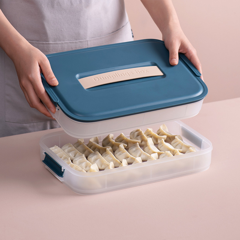 急速冷凍餃子箱冷蔵庫食品食品保存箱家庭用餃子箱多層餃子カオス保存箱|undefined