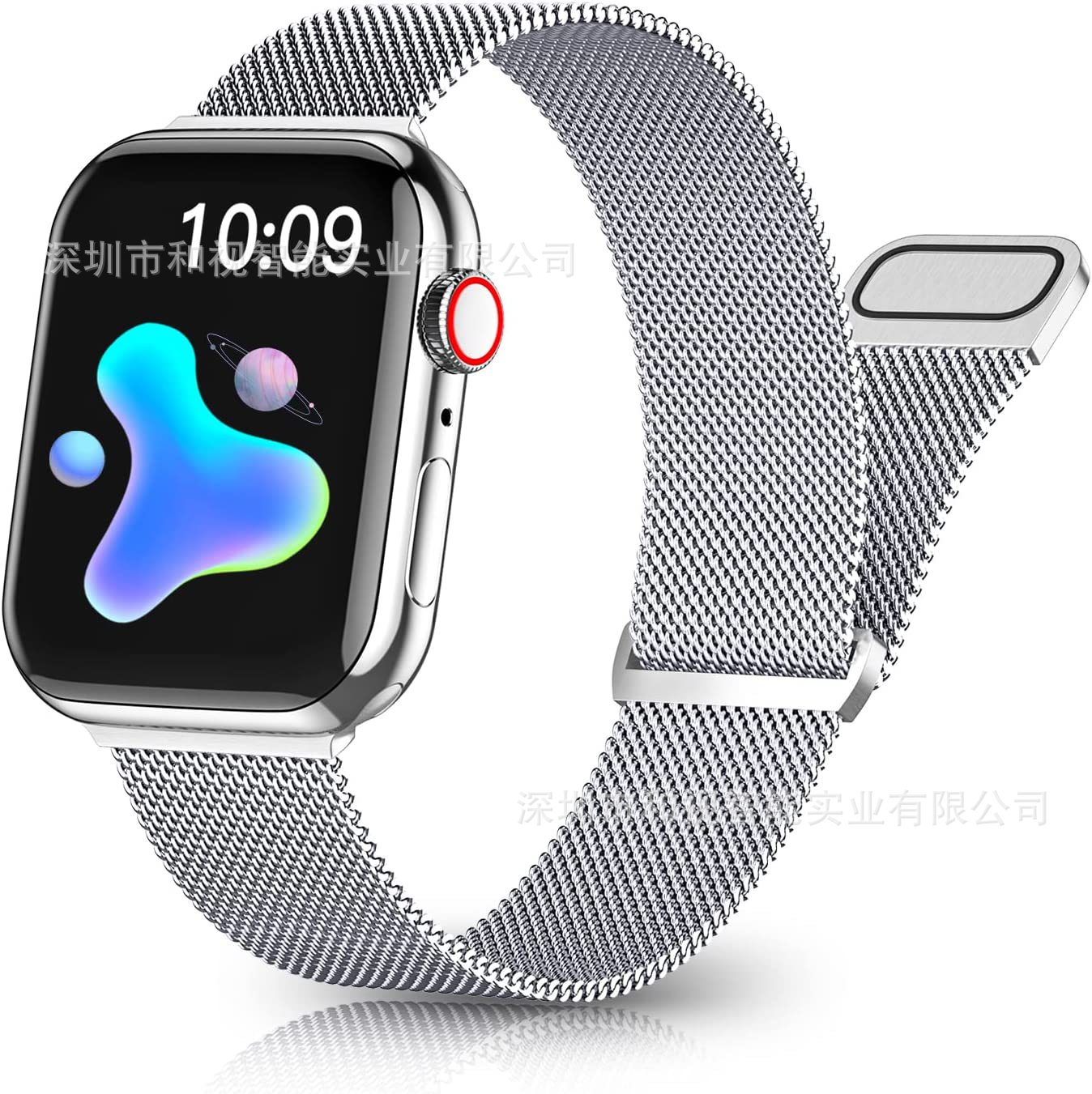 Suitable for Apple Smart Watch Strap iWatch Strap Two Milanese Nice Stainless Steel Band Braided Magnetic