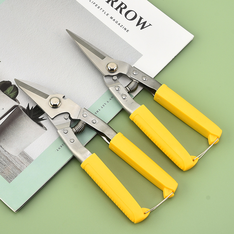 厂家批发不锈钢园艺剪果园花枝摘果剪林树枝剪园林工具修枝剪刀