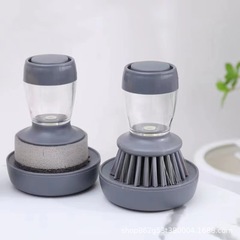 Factory Direct Supply Automatic Liquid Adding Brush Head Pot And Pan Cleaning Brush Squeeze Out Liquid Sponge Cleaning Brush Household Pot Scrubber