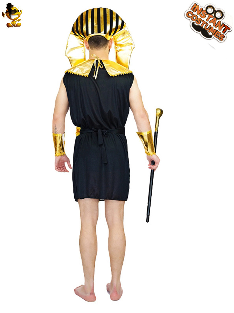 Traje de Halloween Cosplay traje de la etapa ropa de fiesta traje de rendimiento mascarada egipcio Gran Faraón Masculino image 3