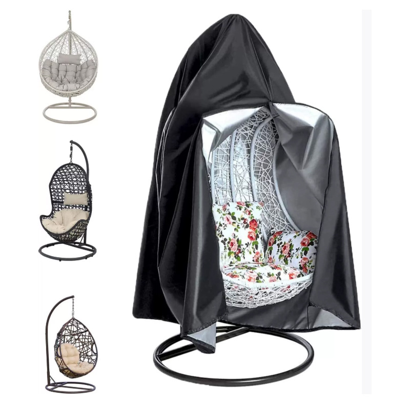 210D oxford tela silla colgante al aire libre cubierta de cáscara de huevo swing cesta colgante cubierta de polvo patio cubierta impermeable cubierta de muebles