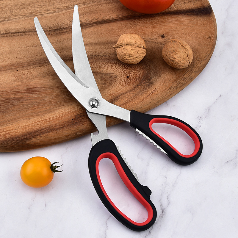 Cuchillo coreano tijeras de cocina tijeras de barbacoa de acero inoxidable coreano tijeras multifuncionales para carne de barbacoa