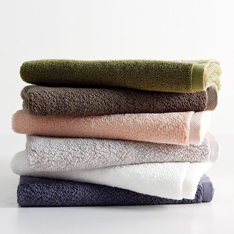 Japanese Style Towel Unprinted Plain Color Pure Cotton Bath Towel for Face Wash Household Solid Color Thickened Soft Face Wash Absorbent Face Towel