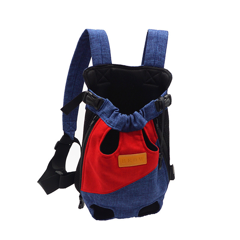 Pet Double Shoulder Breathable Travel Portable Outdoor Front Four-Legged Backpack Dog Cat Bag_voghion.com