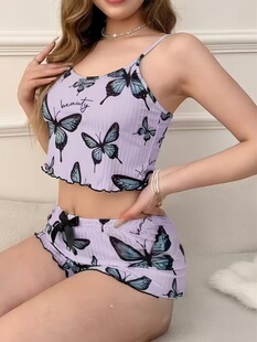 J 47876 Women's Heart Print Sleepwear ����ӡ��˯��