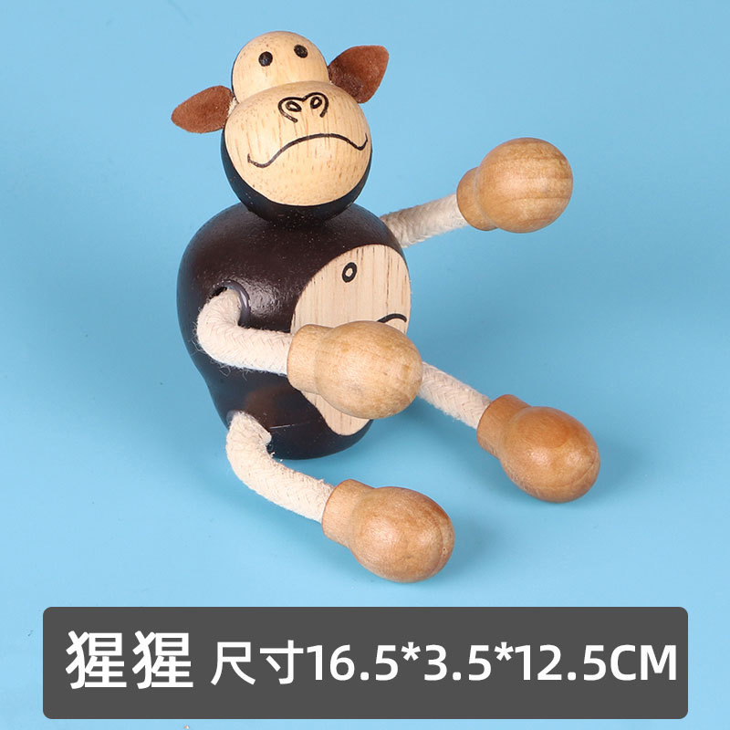 Juguetes de animales de pastizales de madera Juego de simulación para niños Muñecas de madera Granja forestal Juguetes de animales pequeños al por mayor