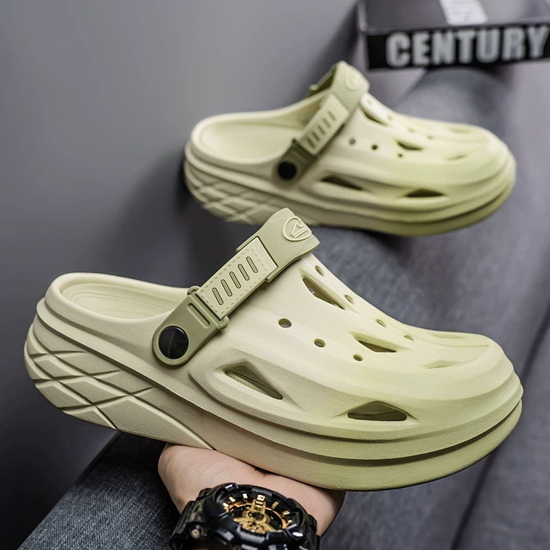 Обувь Croc для мужчин и женщин, новые высококачественные летние уличные нескользящие сандалии Baotou из ЭВА для подростков с ощущением какашек