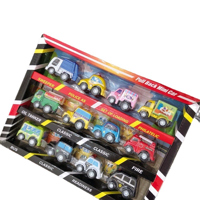 24 детских автомобиля с откатом мини-карта для движения полицейское такси мультфильм автомобиль карманный автомобиль дорожная игрушка