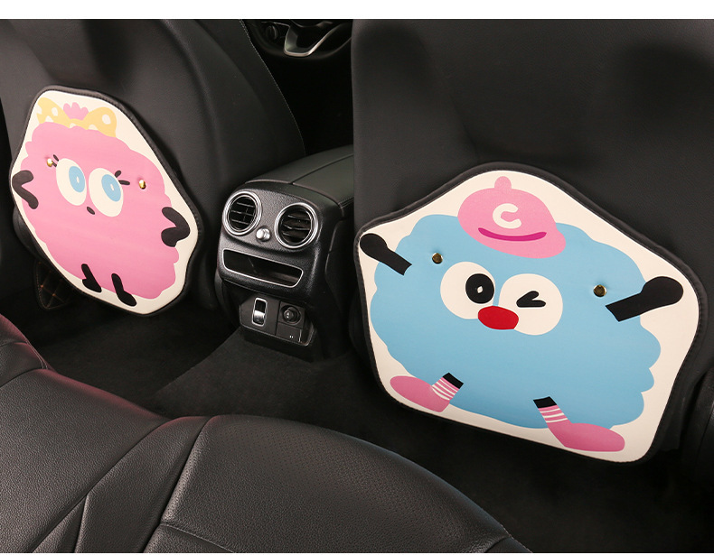 Small bacteria ladies cute cartoon chair back anti-kick cushion car seat chair back anti-fouling cushion back suspension type