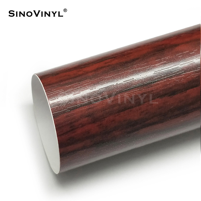 Carlake grano de madera cambio de color película pera flor madera decoración interior cambio de color Acacia madera central control pegatina simulación película de madera