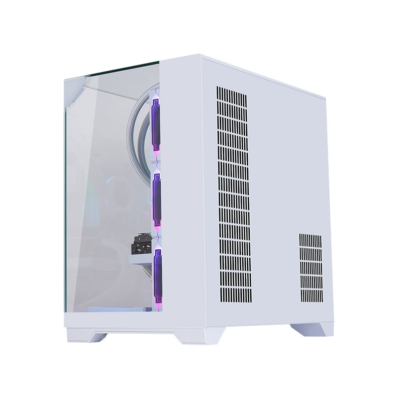 7 fan-position panoramic light effect desktop computer host case three-sided tempered glass ATX gaming e-sports case