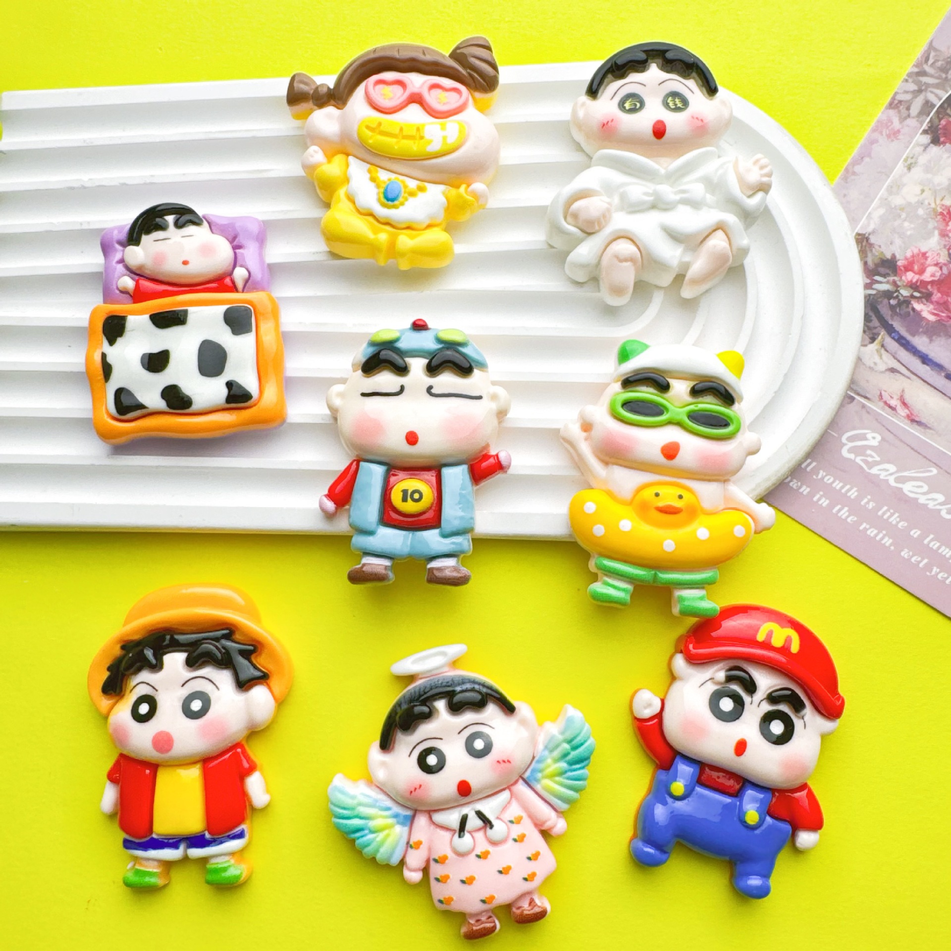수지 액세서리 큰 카드 천사 여장 왁스 XIAOXIN 어린애 같은 수제 DIY 크림 접착제 냉장고 자석 머리핀 소재