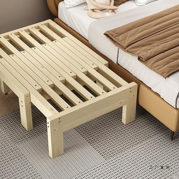 Solid Wood Sofa Bed, Retractable Bed, Pull-Out Bed, Small Apartment Living Room, Tatami, Simple Push-Pull Folding Splicing Bed