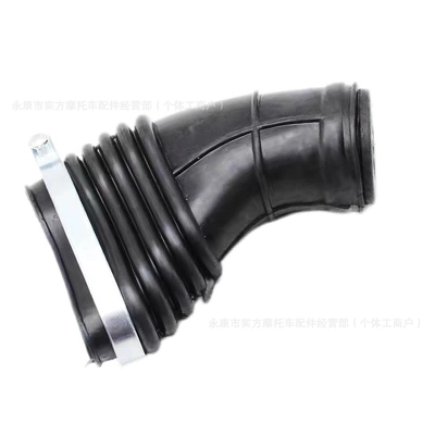 Air Intake Pipe Side Cover, Universal Parts for Gy6 Engines, Random Color of the Clamp (Other starting systems) - no-1-air-suction-pipe-pig-nose-type