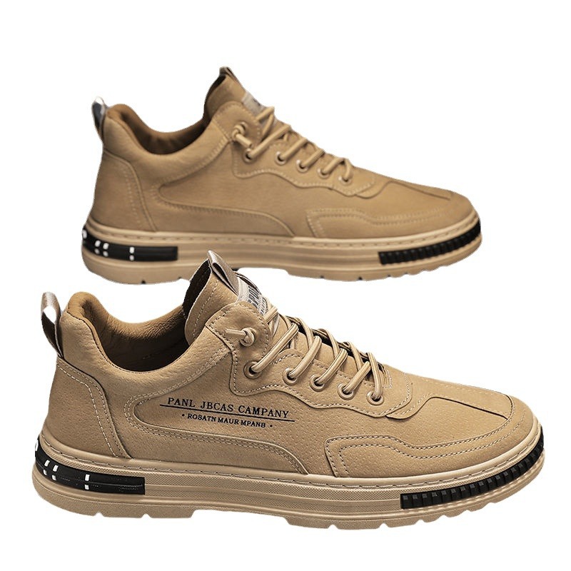 Zapatos de trabajo para hombres 2025 otoño nuevo desgaste zapatos de trabajo tendencia zapatos de tablero universal zapatos de trabajo transpirables para hombres