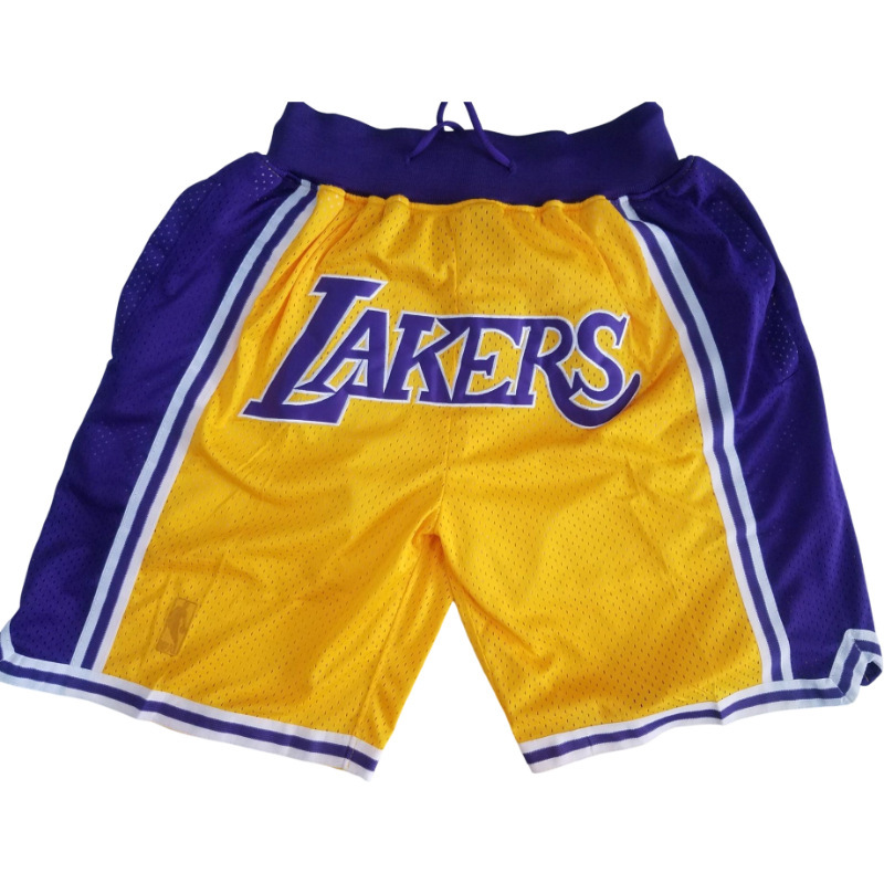 Lakers Embroidered Kobe Zipper Pocket Basketball Shorts Training Shorts in Stock for Export Dropshipping Lakers Embroidered Kobe Zipper Pocket Basketball Shorts Training Shorts in Stock for Export Dropshipping