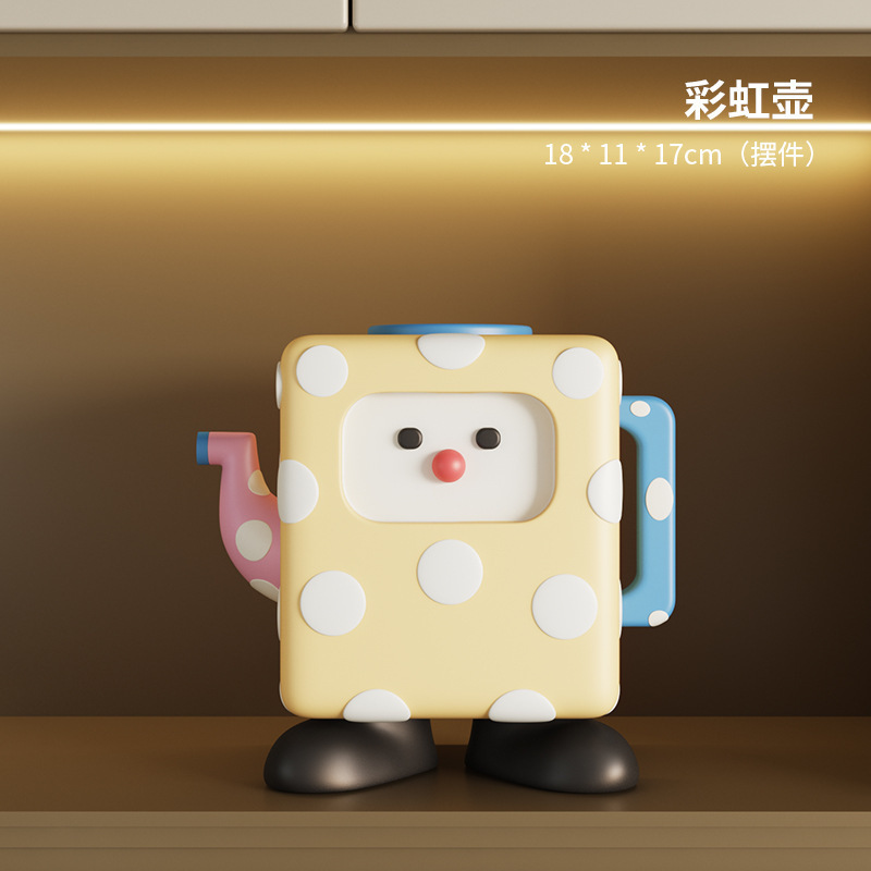 クリーム風装飾品、リビングルームのテレビキャビネット、ワインキャビネット、玄関ホールのニッチ装飾品、新築祝いのギフト、樹脂|undefined