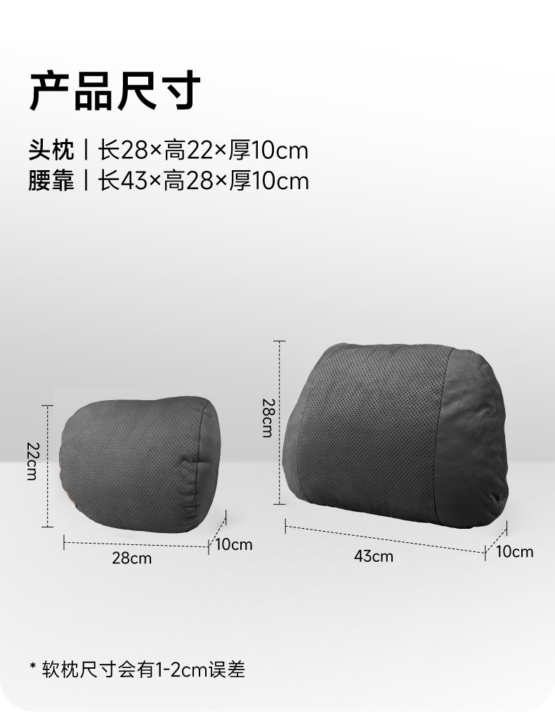 Car Headrest, Neck Pillow, In-Car Cushion, Lumbar Support, Suitable for Mercedes-Benz, Maybach, Bmw, Tesla