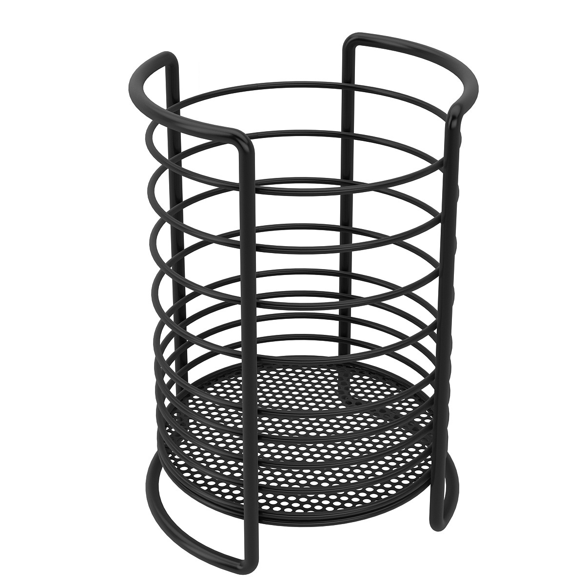 Estante de almacenamiento para encimera para utensilios de cocina domésticos, soporte cuadrado creativo para palillos, almacenamiento de cuchillos y tenedores, jaula redonda para palillos.