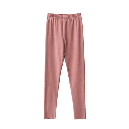 Two-Sided Fleece Warm Leggings for Women - Winter New Korean Style Fitted Slimming Solid Color Leggings for Inner Wear - Mini Nine-Foot Pencil Skirt