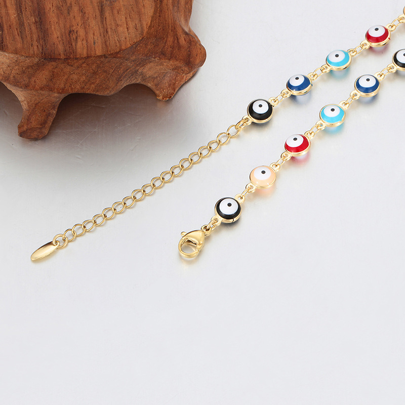 Xuping Europa y los Estados Unidos de moda transfronteriza collar de color diablo ojo de aleación de cobre chapado 14k collar de personalidad al por mayor mujeres