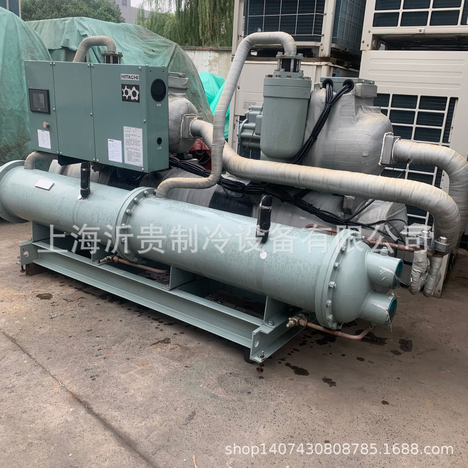 日立水冷螺杆式冰水制冷机组RCU100WHZL回收二手日立冷水冷冻机组