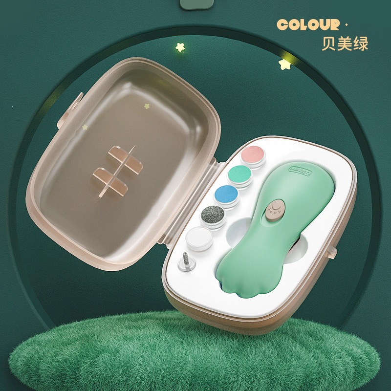 Baby Electric Nail Grinder, Newborn Baby Anti-Pinch Nail Scissors Set, Children's Nail Polisher, Cross-Border