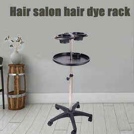 跨境美发托盘美容理发店新款可调节移动工具车家用收纳手推车批发