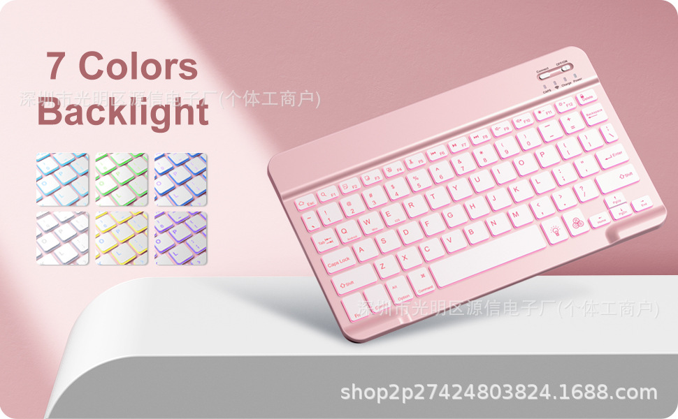 Funda con Teclado Bluetooth para iPad 10.9 Pulgadas Retroiluminado Magnético Desmontable con Ranura para Lápiz image 24