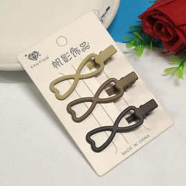 磨砂奶茶色无痕鸭嘴碎发发夹刘海夹前额侧边夹发卡一字夹头饰卡子