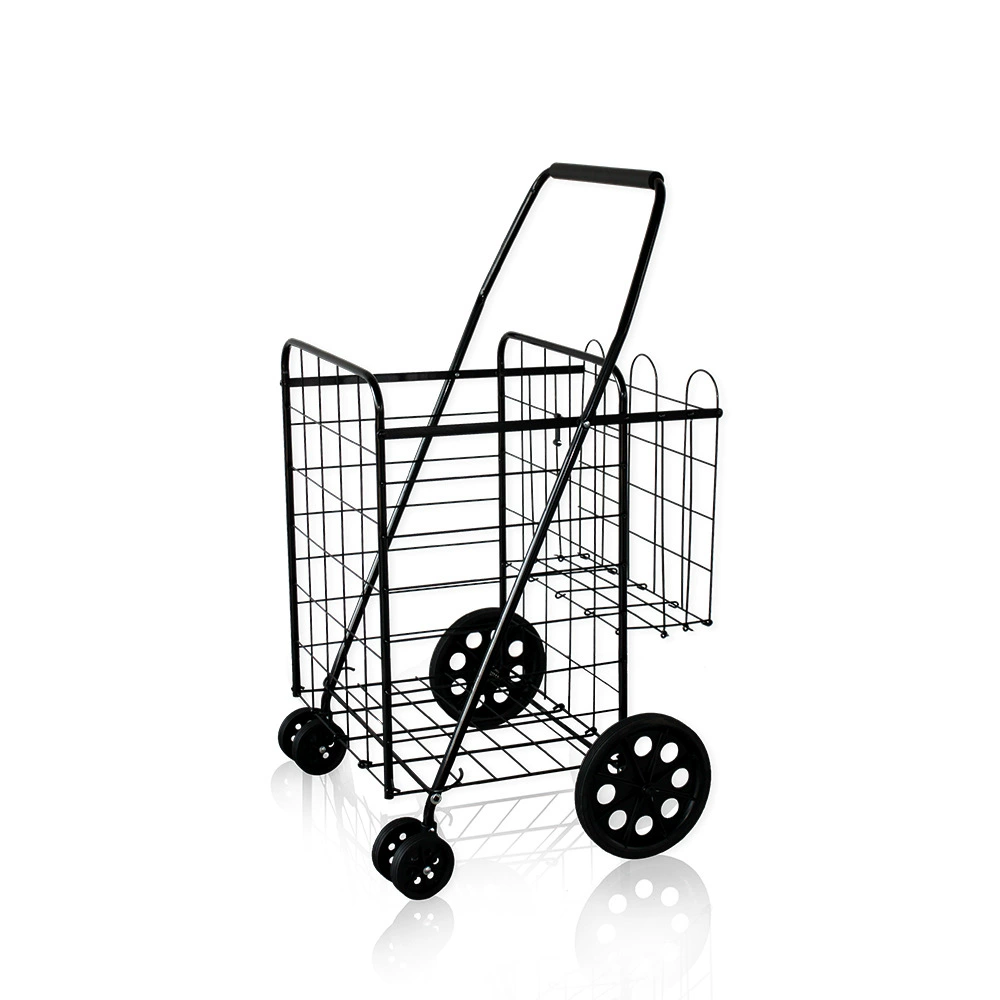Folding durable handheld grocery shopping cart