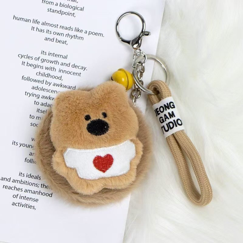 Espejo de Maquillaje Portátil de Felpa de ABS y Peluche Corto Multifuncional para Bolso image 10