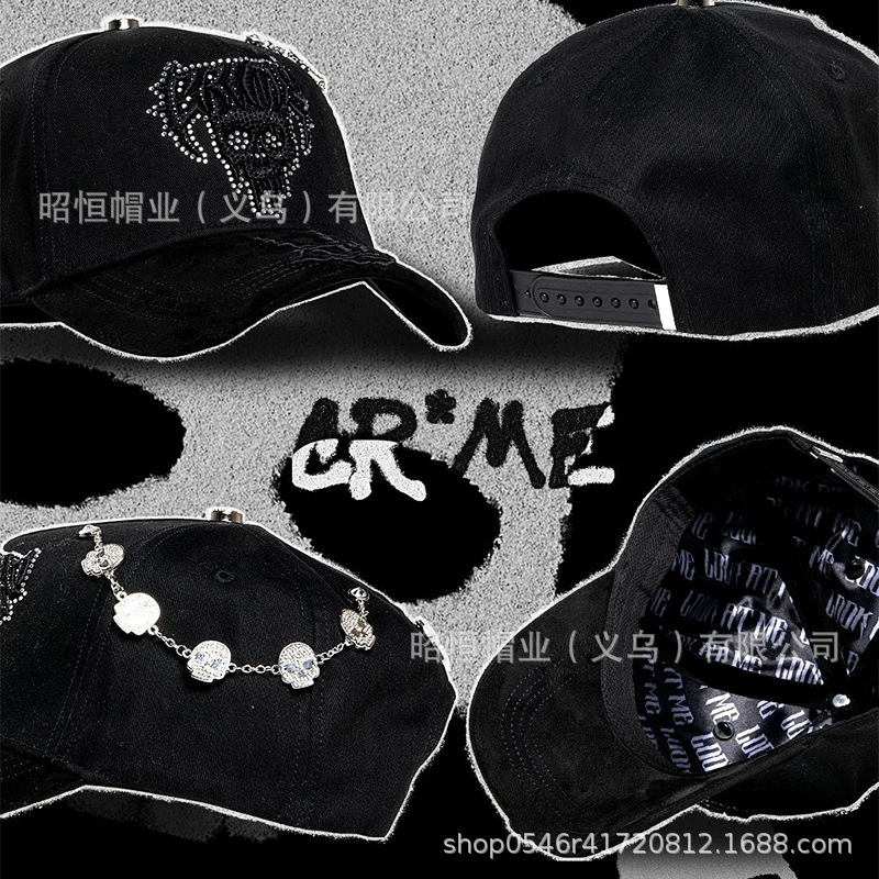 跨境外贸纽约Barbas Hats嘻哈防晒可调节跨境外贸芯片nfc棒球帽子