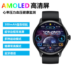 跨境新款HK49智能手表蓝牙通话语音控制NFC自定义表盘天气音乐