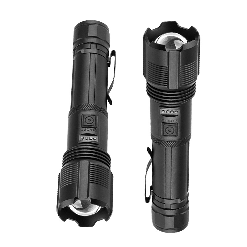 Transfronterizo nueva linterna LED TYPE-C carga P50 linterna con luz lateral COB 18650 linterna de luz