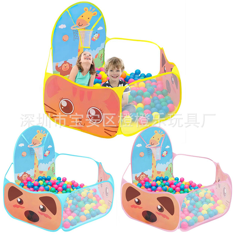 Juego de tienda de campaña de los niños transfronterizos Casa de dibujos animados tiro plegable océano bola piscina jirafa tienda Casa de juguete