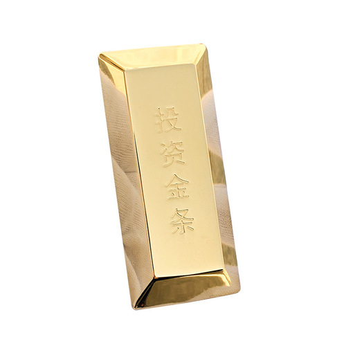 Zinc Alloy Trapezoid Investment Sample Model Gold Bar Simulation Gold Brick Prop Display Ornament Fake Gold Block Home Kitchen Window Decoration