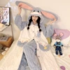 Blue cartoon rabbit