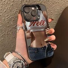 ベストを着た女の子向けのApple 17 Pro Max用スマホケース、個性的で元気なデザイン、iPhone 16/15/14/13対応、欧米風