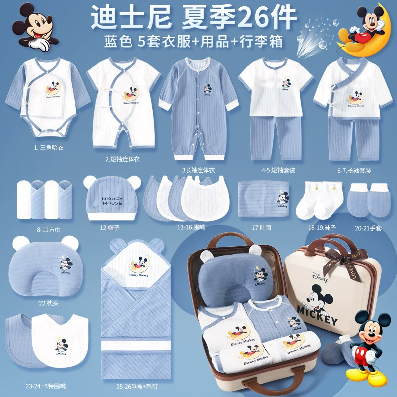 Хлопковая детская подарочная коробка (Disney), 100% хлопок, набор из нескольких предметов для 0–12 месяцев