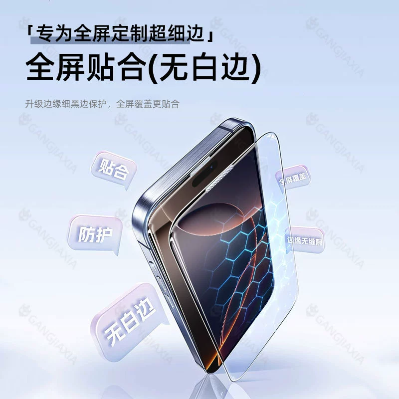 Пылезащитный бак подходящий для Apple 14Pro закалённое стекло 16max мобильного телефона 15pm анти-шпионское стекло 13pm HD xs/xr плёнка x