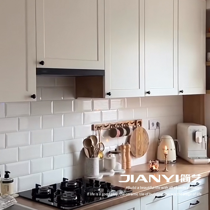 Nordic Clothing Store Tooling Small White Brick Internet Red Bread Brick Kitchen Bathroom Tile Subway Tile Bathroom Wall Tile