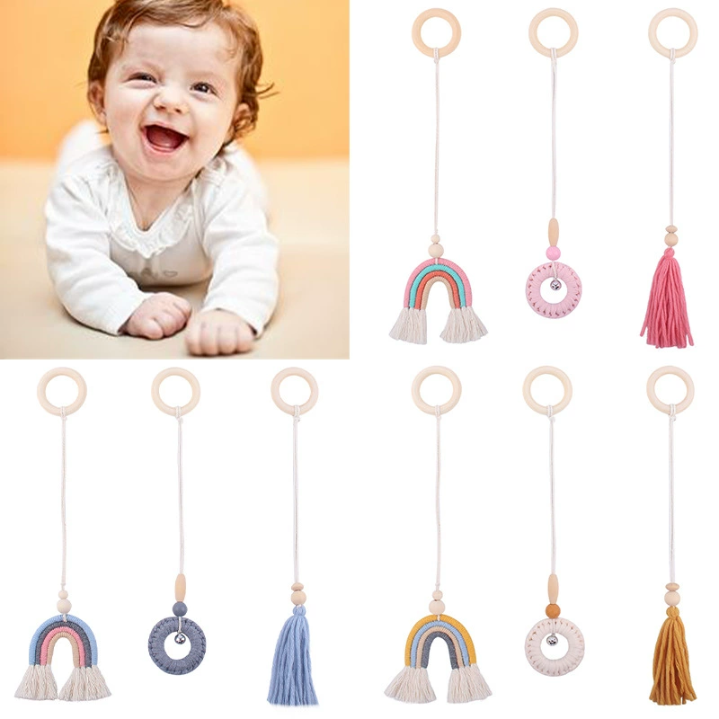 Детские принадлежности мультяшный Радужный кулон из трех частей для детей раннего образования ручной работы тканая погремушка игрушка украшение