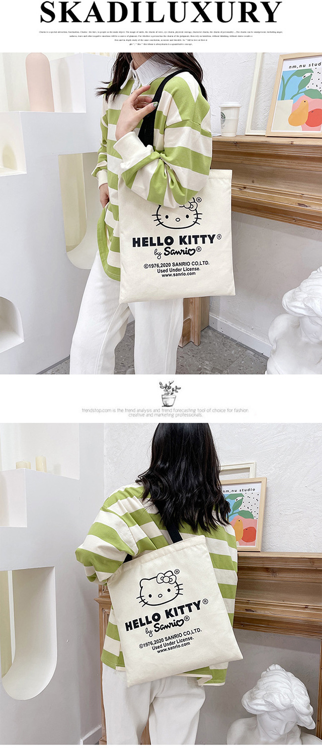 The 2022 new trendy women's canvas bag, a retro and cute student ulzzang canvas bag for women undefined
