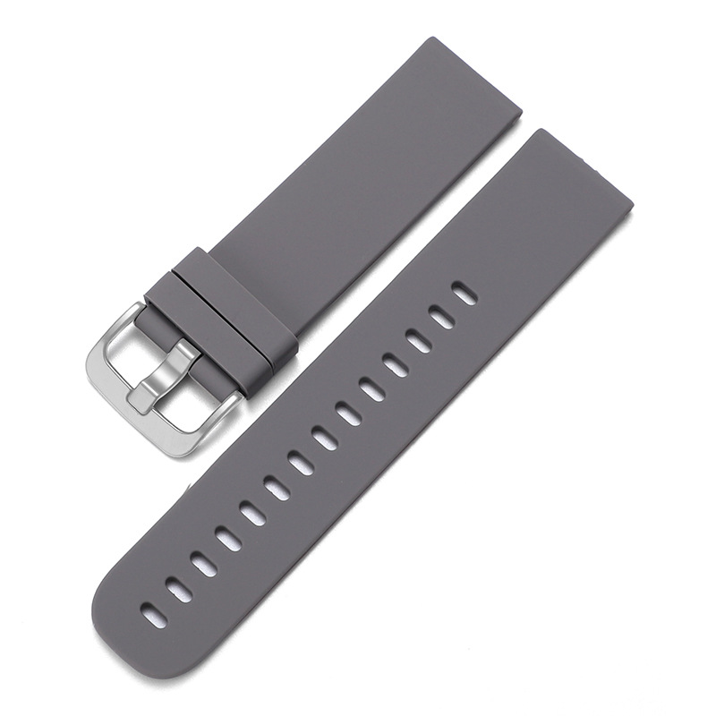 Silver buckle [space gray] round tail silicone