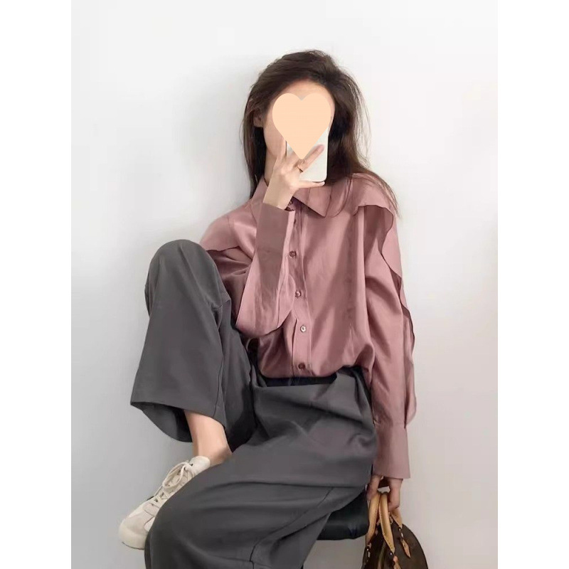 Spring universal shirt, set, Korean style