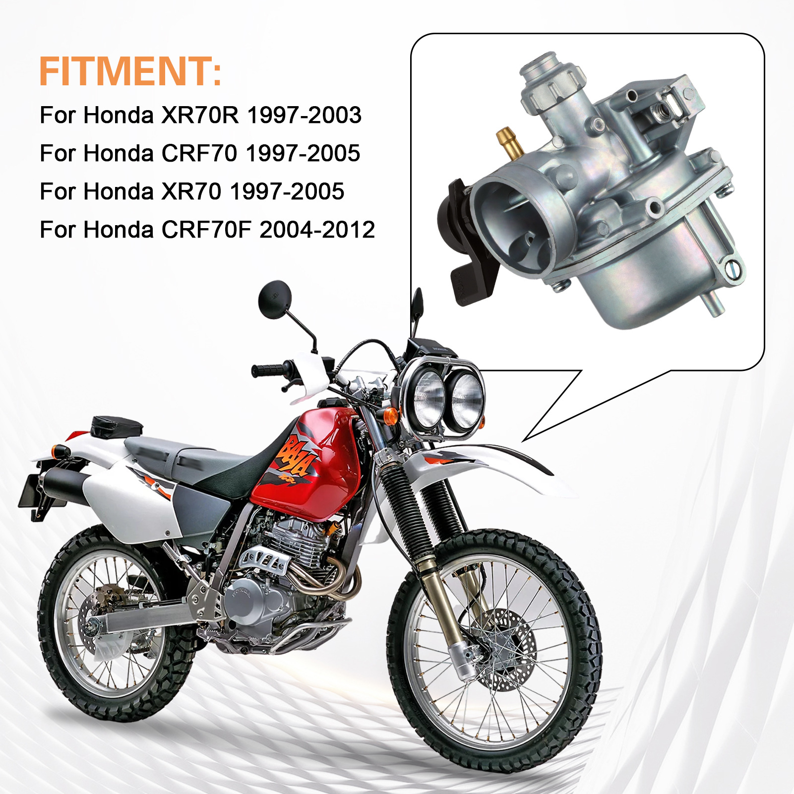 16100-Gcf-672 Carburetor Suitable for Honda Xr70 Crf70 Xr70R Crf70F Honda Xr70