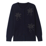 时尚洋气妈妈装针织衫女开衫秋冬新款上衣气质时髦中老年毛衣外套，女装针织衫/毛衣，妃慕昵服饰